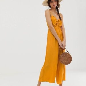 ASOS DESIGN cami jumpsuit with gathered bodice detail